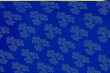 Blue embroidered chiffon saree with blouse 4
