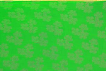 Green embroidered chiffon saree with blouse 4