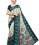 Multicolor printed georgette saree with blouse