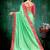 Light green plain silk saree with blouse