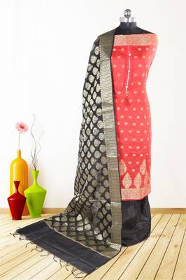 Women's Festive Wear Banarasi Silk Dress Material With Banarasi Dupatta 1