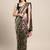 Black woven art silk saree with blouse