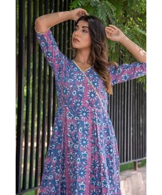INDIGO BLUE GOTA FLOOR LENGTH DRESS 4