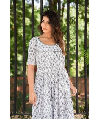 WHITE ANARKALI WITH PALAZO 4