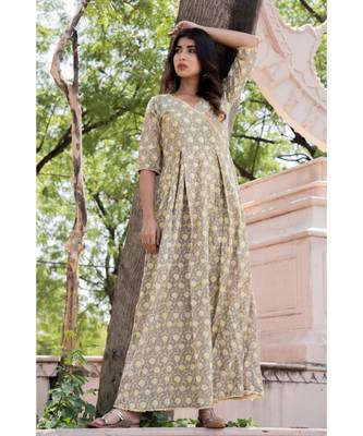 GREY ANGRAKHA GOTA DRESS 1