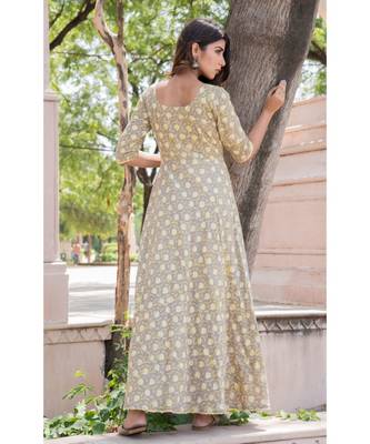 GREY ANGRAKHA GOTA DRESS 2