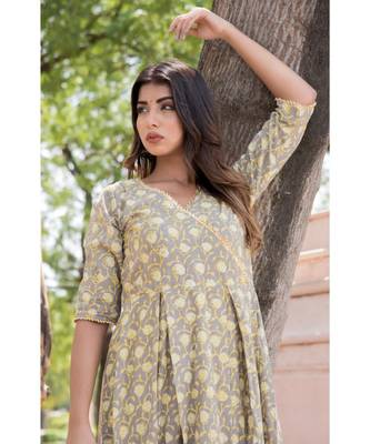 GREY ANGRAKHA GOTA DRESS 3