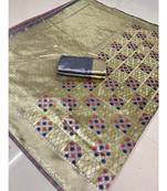 Silver woven banarasi saree with blouse