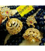 Gorgeous High Gold Plated White Stones Jumkas