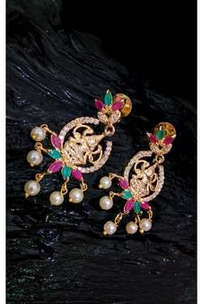 Georgeous Gold Plated Laxmi Dangler Drops
