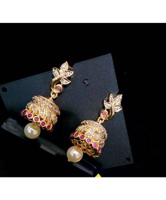 Jhumkas With White Colour 1