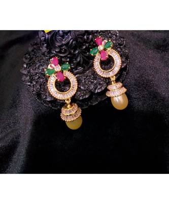, Ruby And Embroled Dangler Drops 1