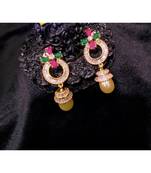 , Ruby And Embroled Dangler Drops