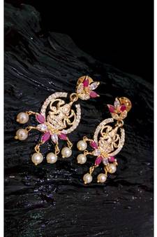 And Ruby With Laxmi Dangler Drops