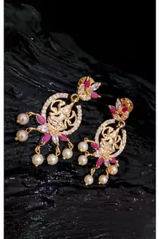 And Ruby With Laxmi Dangler Drops