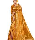 Brown Brasso Kanchipuram Silk Saree With Blouse