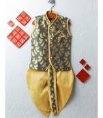 Boys Grey Dhoti Kurta Set