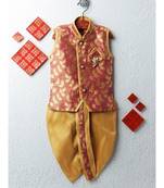 Boys Orange Dhoti Kurta Set