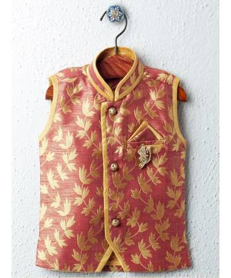 Boys Orange Dhoti Kurta Set 2