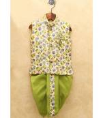 Boys Green Dhoti Kurta Set
