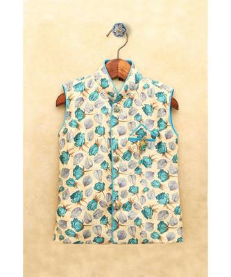 Boys Blue Dhoti Kurta Set 2