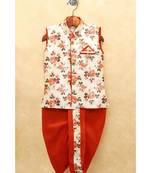 Boys Orange Dhoti Kurta Set