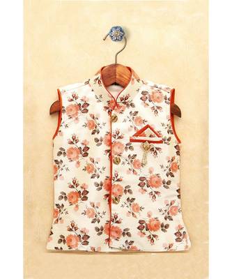 Boys Orange Dhoti Kurta Set 2