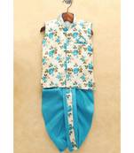 Boys Blue Dhoti Kurta Set