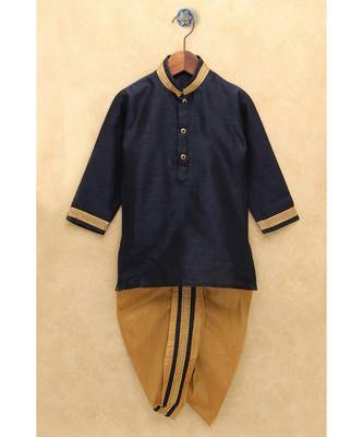 Boys blue Dhoti Kurta Set 1