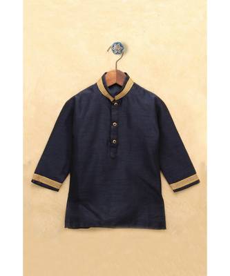 Boys blue Dhoti Kurta Set 2