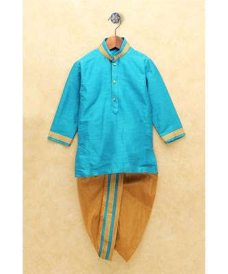Boys Blue Dhoti Kurta Set 1