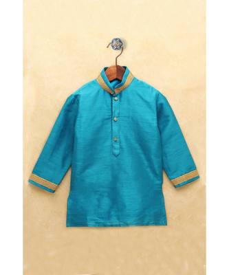 Boys Blue Dhoti Kurta Set 2