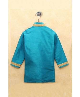 Boys Blue Dhoti Kurta Set 3