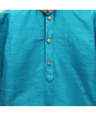 Boys Blue Dhoti Kurta Set 4
