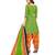 Women's Parrot Green & Orange Cotton Printed Unstitch Dress Material With Dupatta