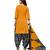 Women's Dark Yellow & Black Cotton Printed Unstitch Dress Material With Dupatta