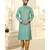 Mens Blue Jacquard Kurta Set