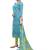 sky Blue & Light Green Modal Silk Embroidered Dress Material With Laheria Dupatta