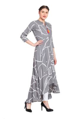 Grey printed cotton kurtas-and-kurtis 3