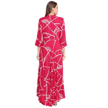 Pink printed cotton kurtas-and-kurtis 2