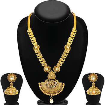 Gold pearl necklace-sets 1