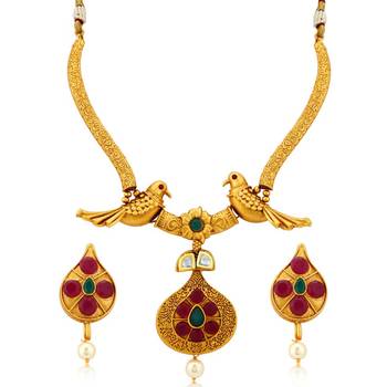 Gold diamond necklace-sets 1