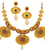 Gold diamond necklace-sets