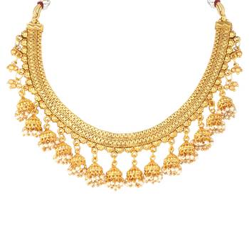 Gold pearl necklace-sets 2