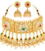 Gold cubic zirconia necklace-sets