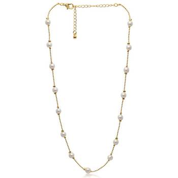 Gold pearl necklaces 1