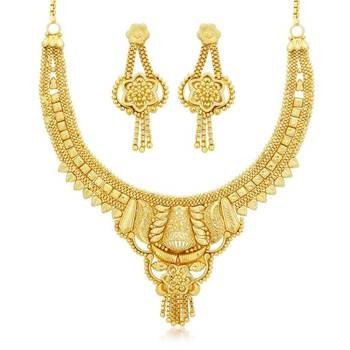 Gold diamond necklace-sets 1