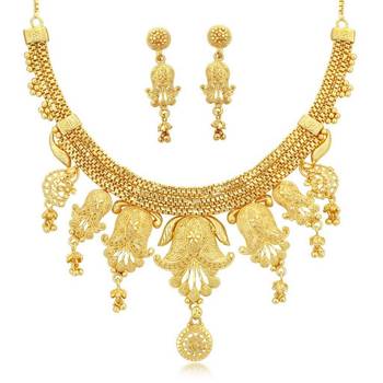 Gold diamond necklace-sets 1
