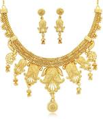 Gold diamond necklace-sets