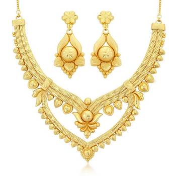 Gold diamond necklace-sets 1
